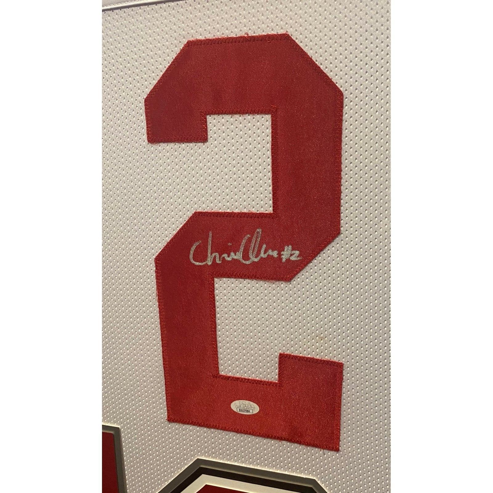 Chris Olave Framed Signed Jersey JSA Autographed Ohio State Buckeyes OSU