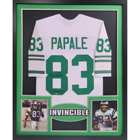 Vince Papale Framed Signed Jersey Schwartz Autographed Invincible