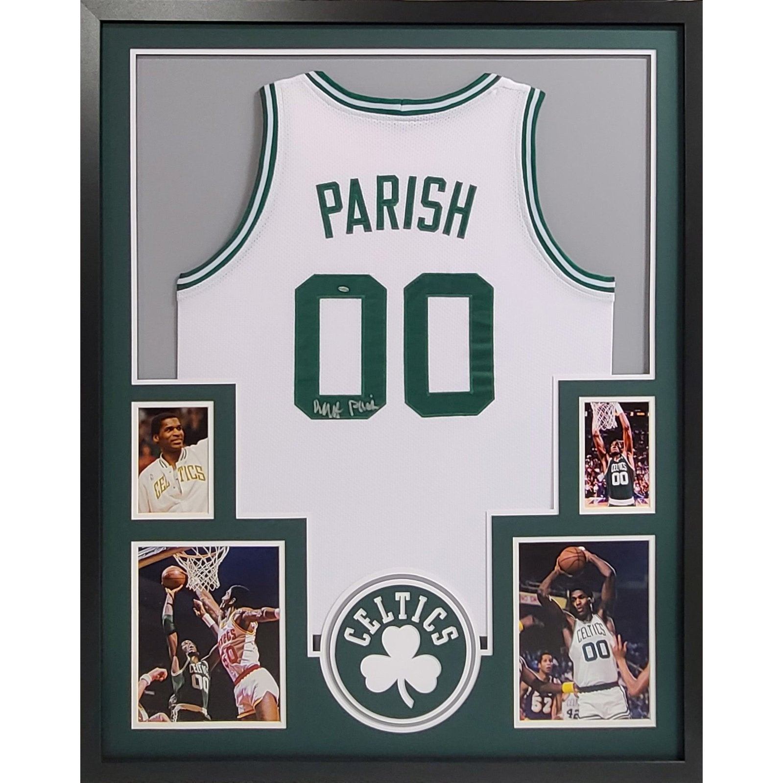 Robert Parish Signed Framed Jersey OKAuthentics Boston Celtics Autographed