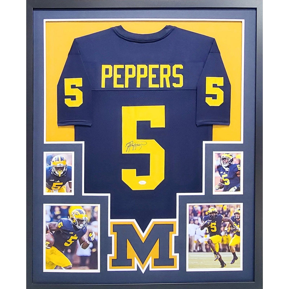 Jabrill Peppers Signed Framed Jersey JSA Autographed Michigan Wolverines