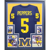 Jabrill Peppers Signed Framed Jersey JSA Autographed Michigan Wolverines