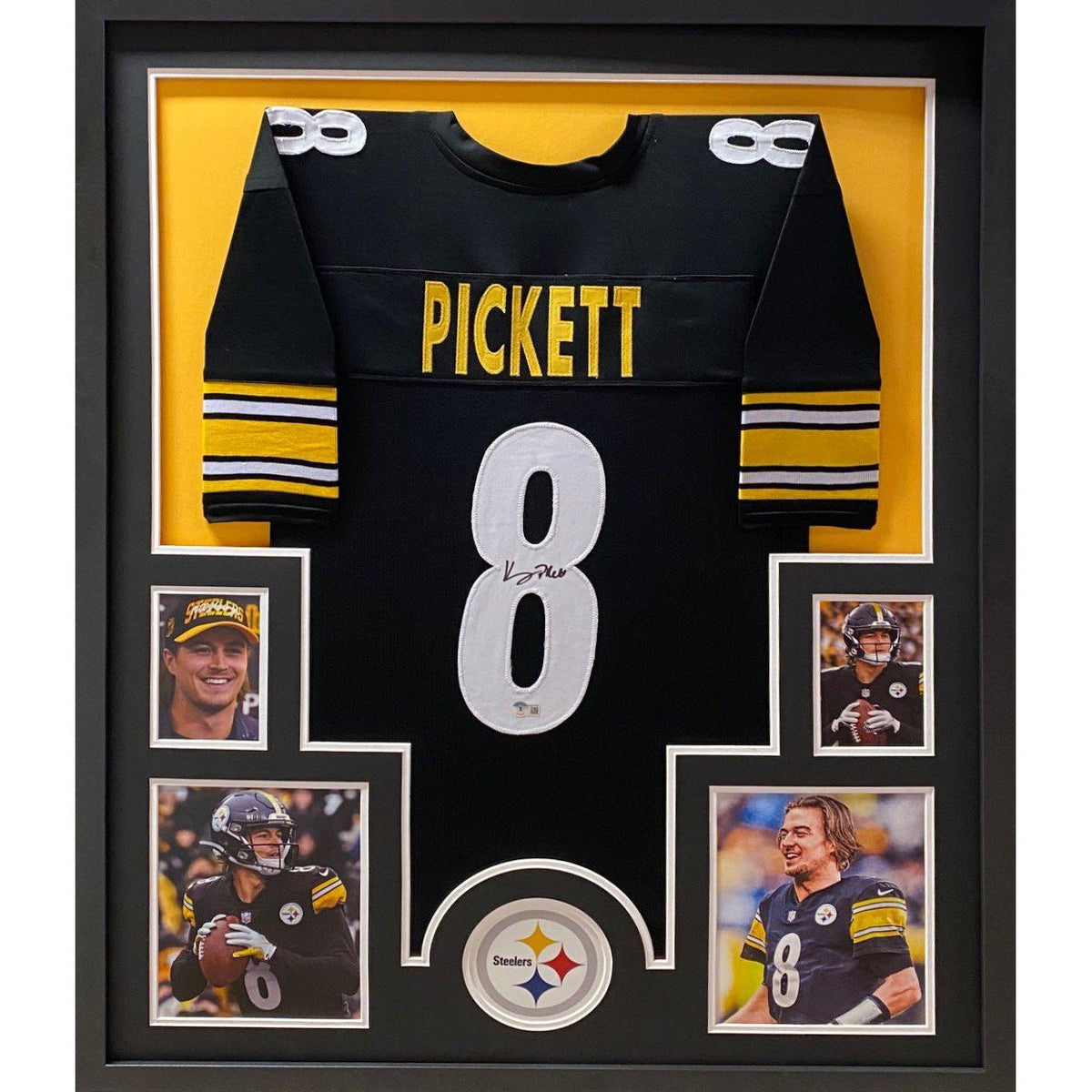 Pittsburgh Steelers Kenny Pickett Autographed White Jersey Beckett BAS QR  Stock #205997