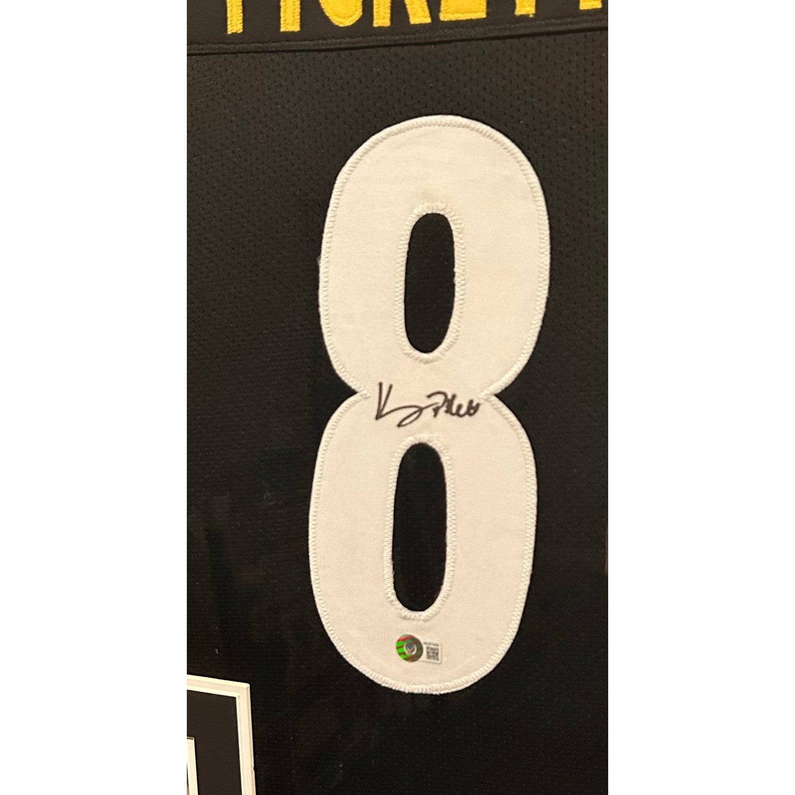 Kenny Pickett Signed & Framed Pittsburgh Steelers XL Jersey Beckett COA  34”x43”