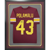 Troy Polamalu Signed Framed Jersey Beckett Autographed USC MG0