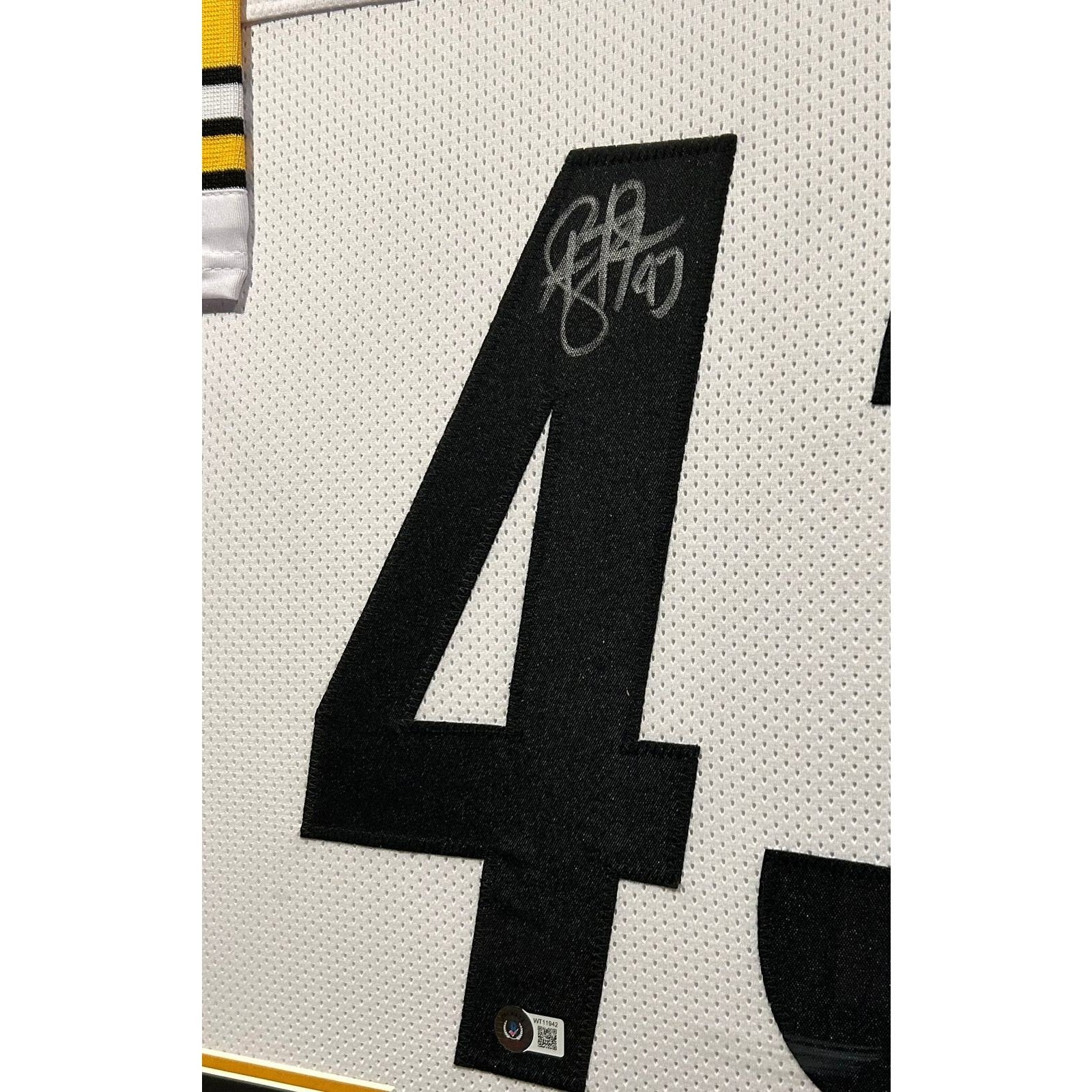 Troy Polamalu Signed Framed Jersey Beckett Autographed Pittsburgh Steelers
