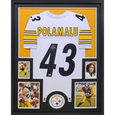 Troy Polamalu Signed Framed Jersey Beckett Autographed Pittsburgh Steelers