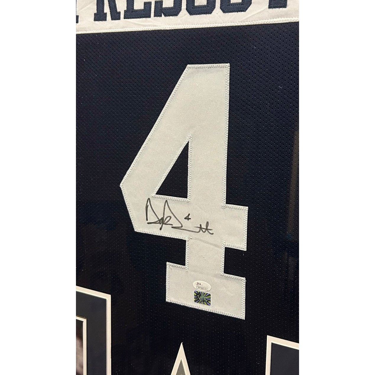 Dak Prescott Signed Custom Framed Jersey Display (JSA)