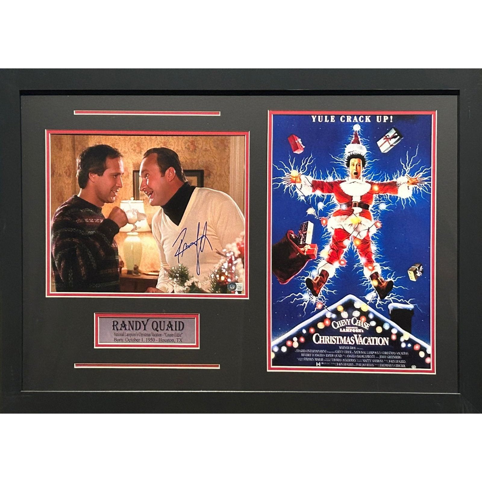 Randy Quaid Framed 11x14 Beckett Autographed Signed Christmas Vacation