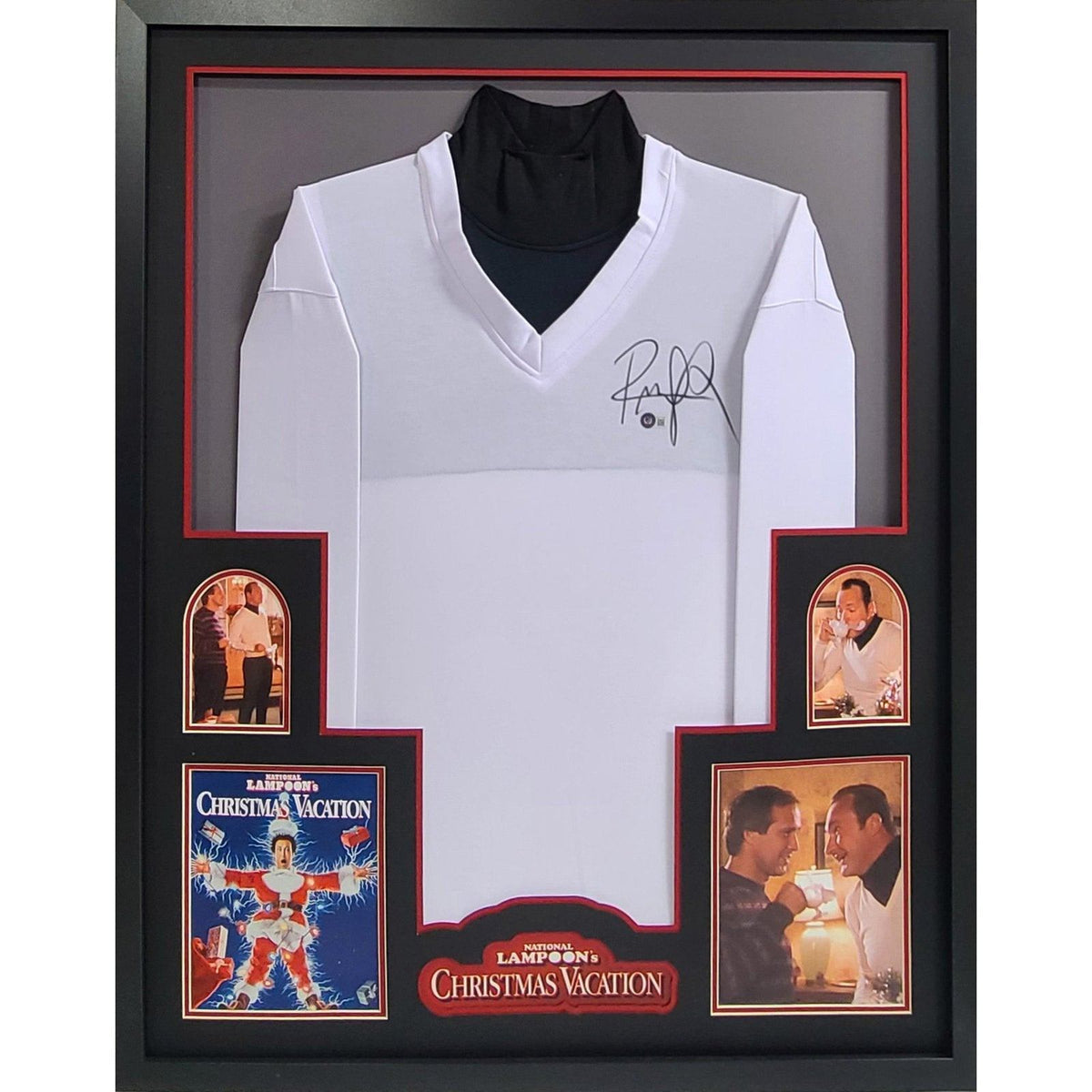 Christmas Vacation Randy Quaid Framed Signed Sweater Dickie Beckett Autographed