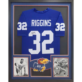 John Riggins Framed Signed Jersey Beckett Autographed Kansas Jayhawks