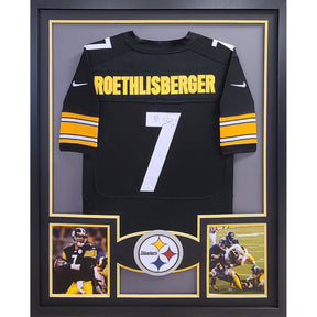 Ben Roethlisberger Pittsburgh Steelers Signed Autographed Black Jersey –