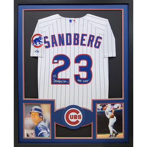 Ryne Sandberg Autographed Framed Cubs Jersey