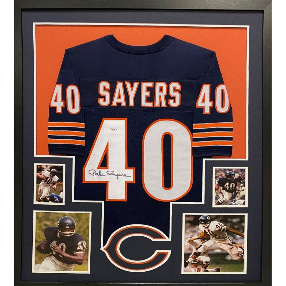 Gale Sayers Framed Signed Jersey PSA/DNA Autographed Chicago Bears