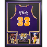 Shaq Framed Signed Jersey LSU Lousiana State Beckett Autographed Shaquille O'Neal