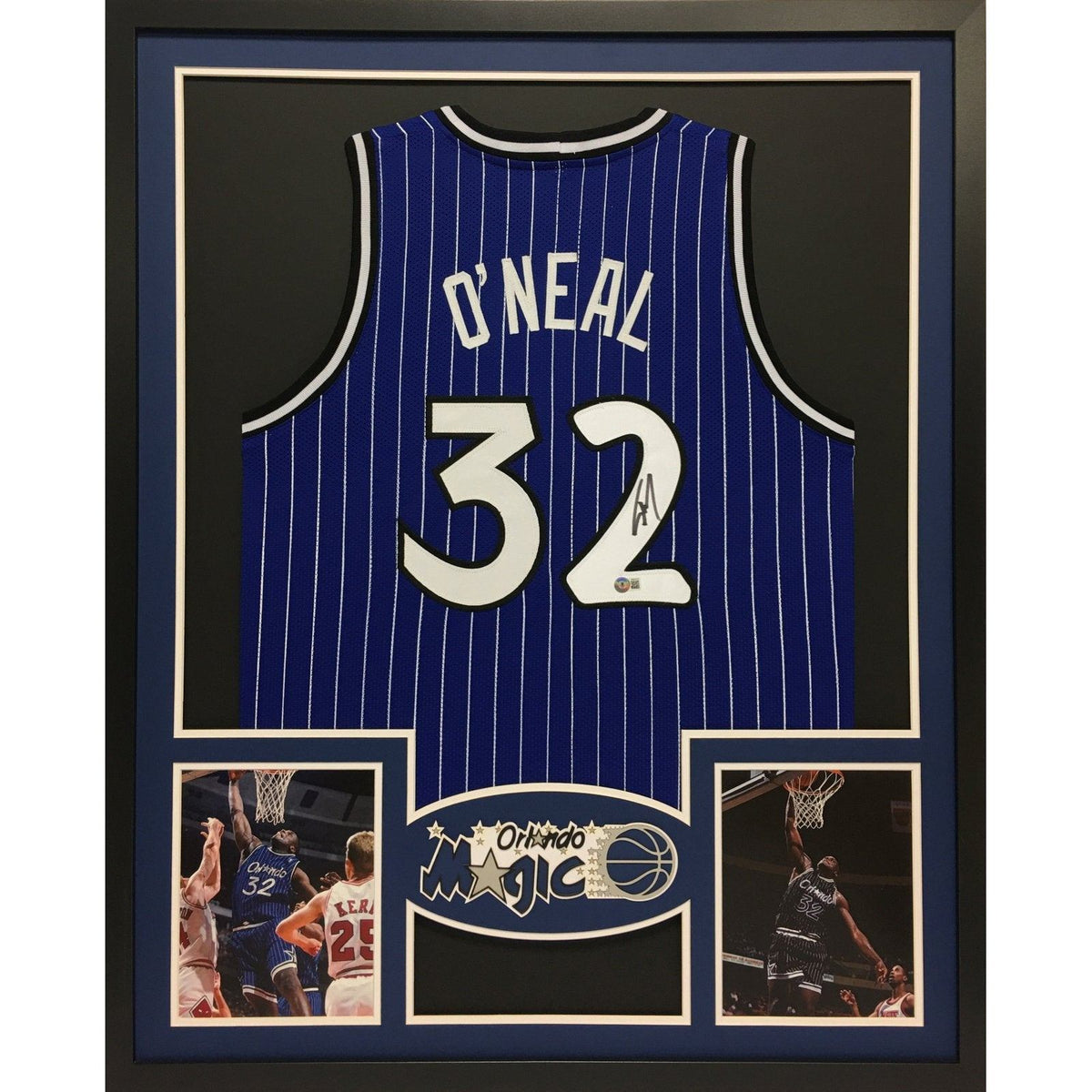 Shaq Framed Signed Jersey Orlando Magic Beckett Autographed Shaquille