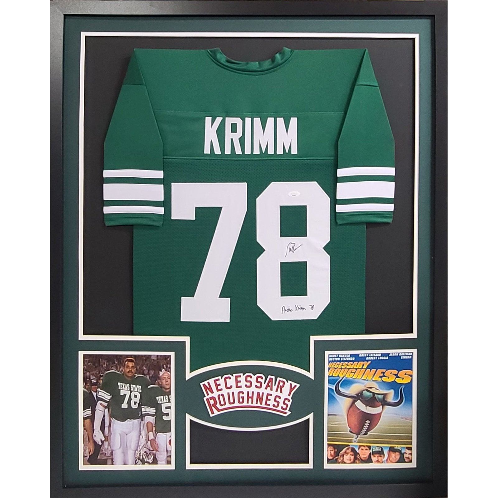 Necessary Roughness Framed Jersey JSA Autographed Signed Sinbad Andre Krimm