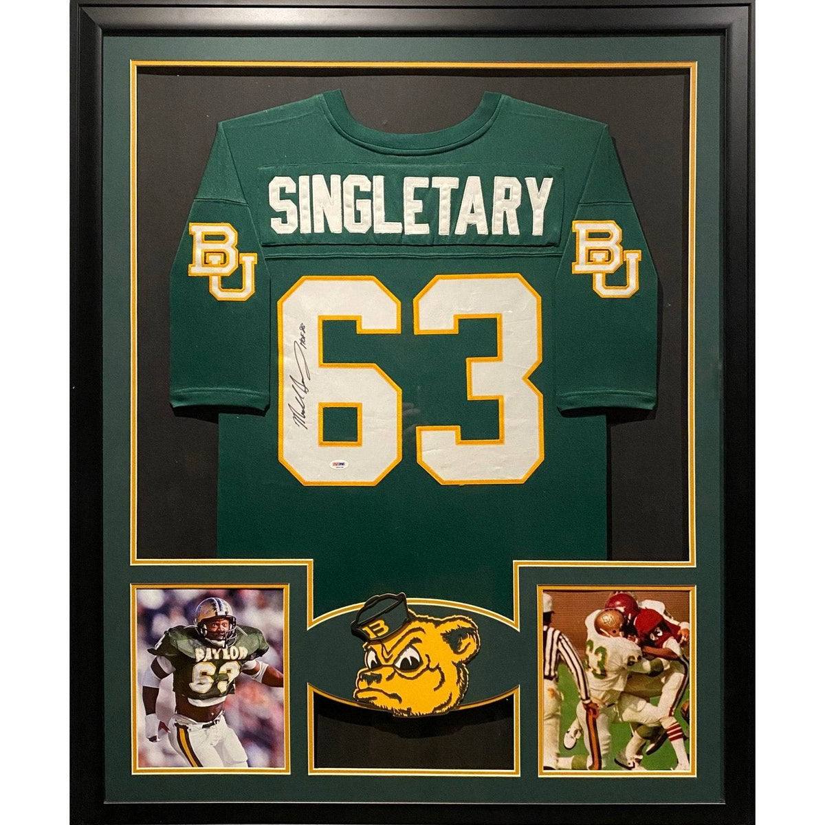 Mike Singletary Framed Jersey PSA/DNA Autographed Signed Baylor Bear Chicago