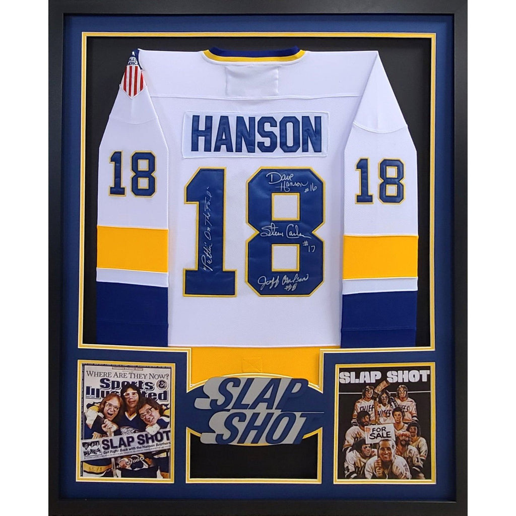 Slap Shot Chiefs Jersey Signed by the Hanson Brothers - CharityStars