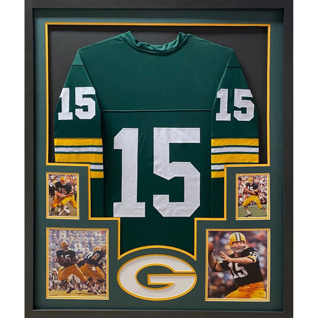 Bart Starr Autographed Signed Framed Green Bay Packers Jersey 