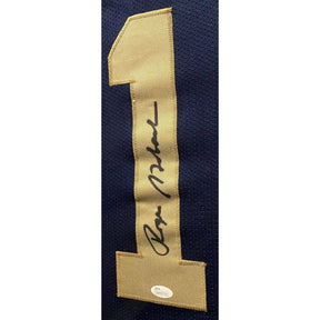 Roger Staubach Navy Framed Jersey JSA Autographed Signed Naval Academy Cowboys