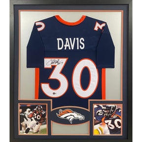 Terrell Davis Framed Signed Jersey Beckett Autographed Denver Broncos