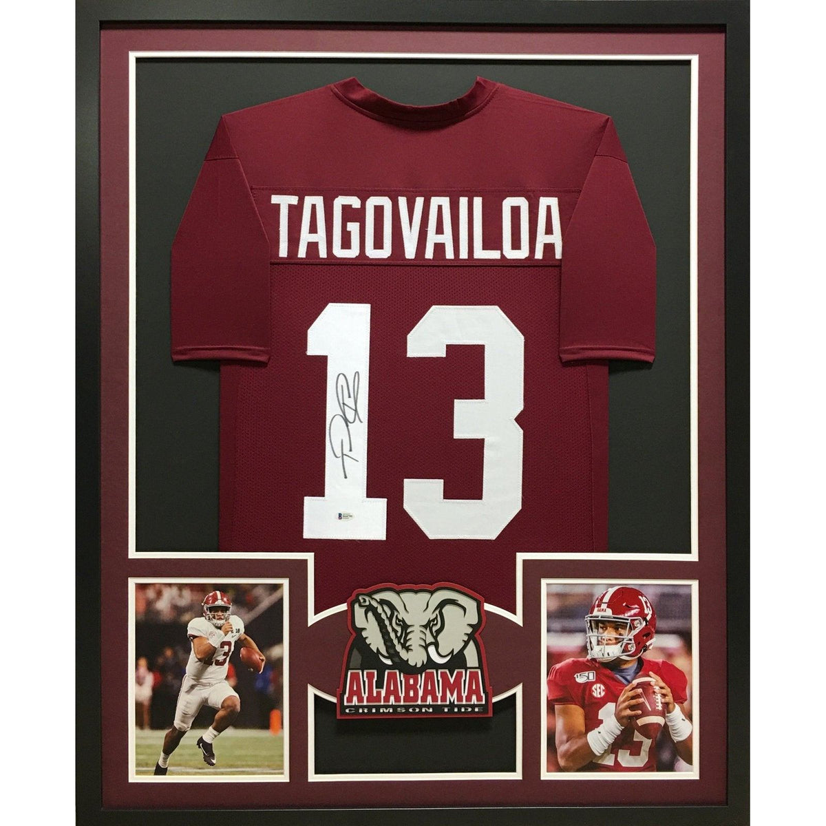 Tua Tagovailoa Framed Signed Jersey Beckett Autographed Alabama