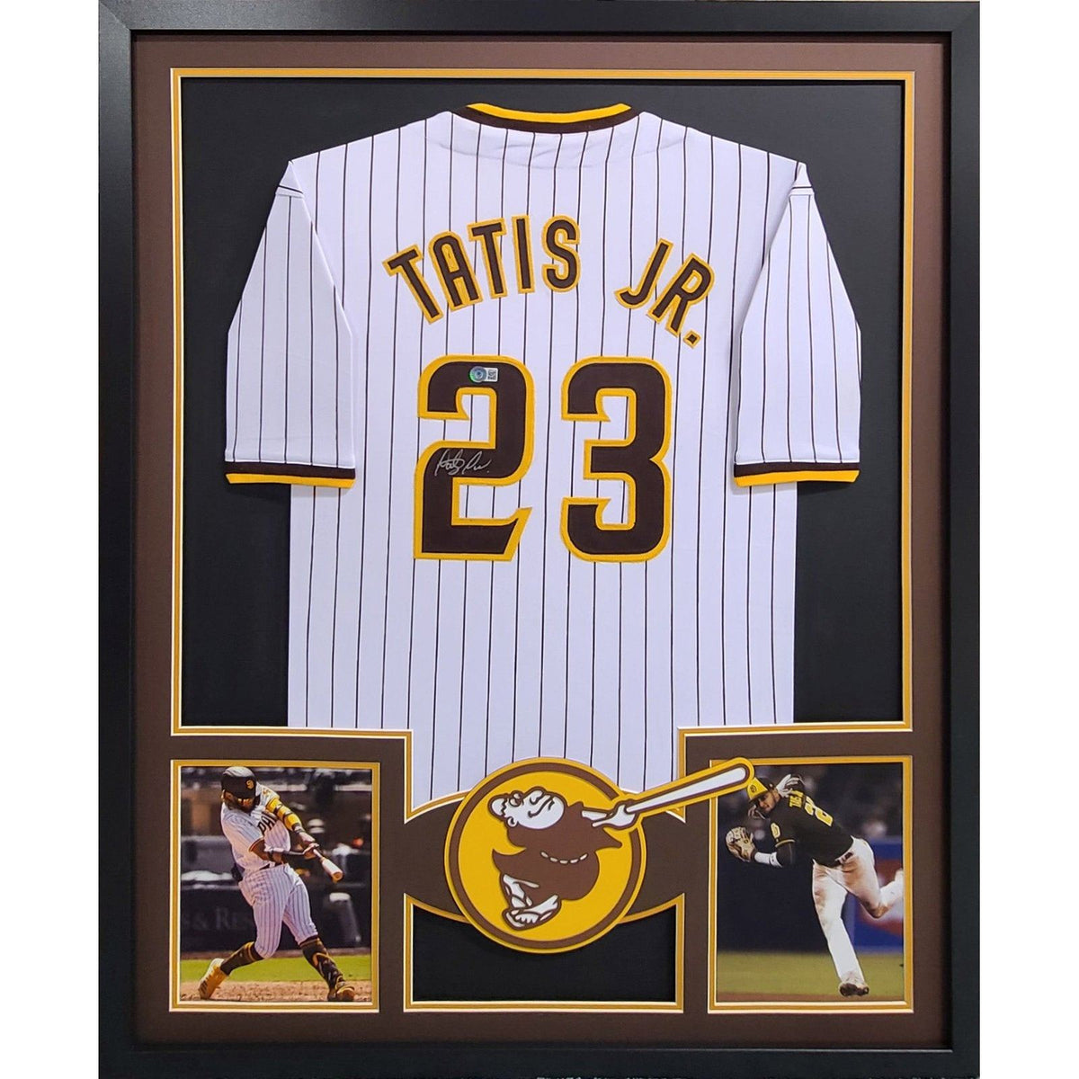 Fernando Tatis Jr. Signed 35x43 Custom Framed Jersey Display (JSA)