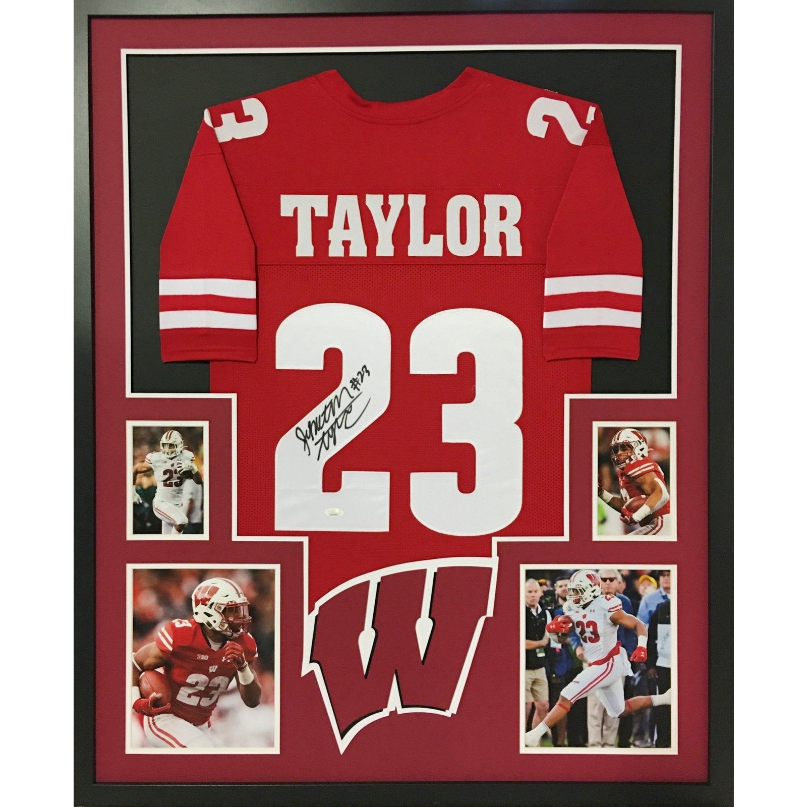 Jonathan Taylor Badgers Signed Autographed White Custom Jersey JSA