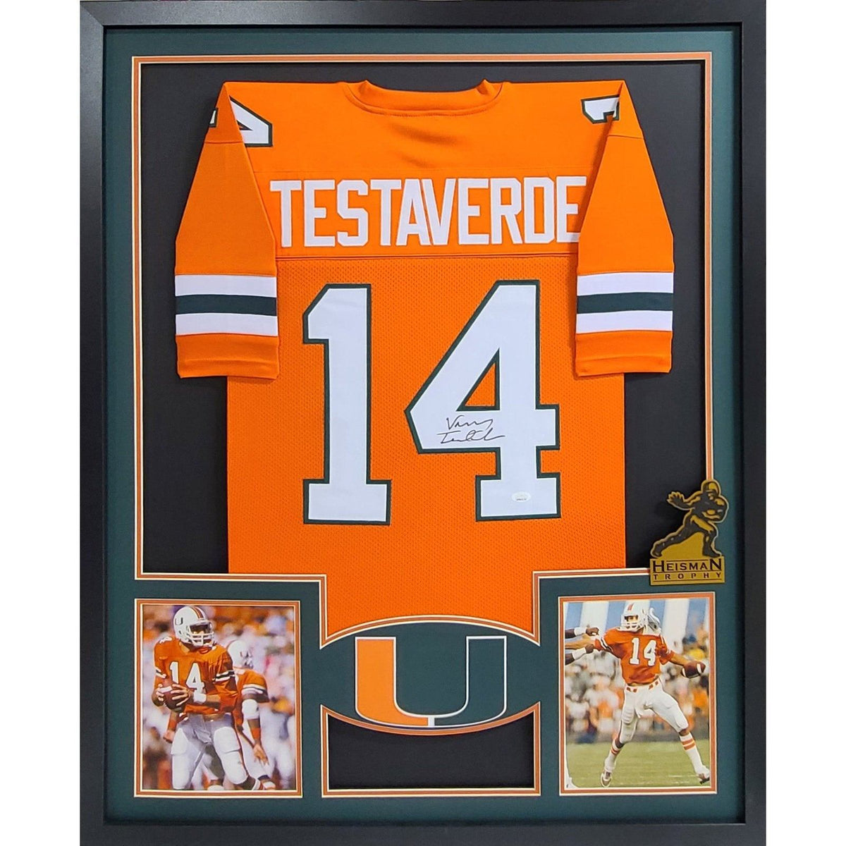 Vinny Testaverde Autographed Signed Framed New York Jets 