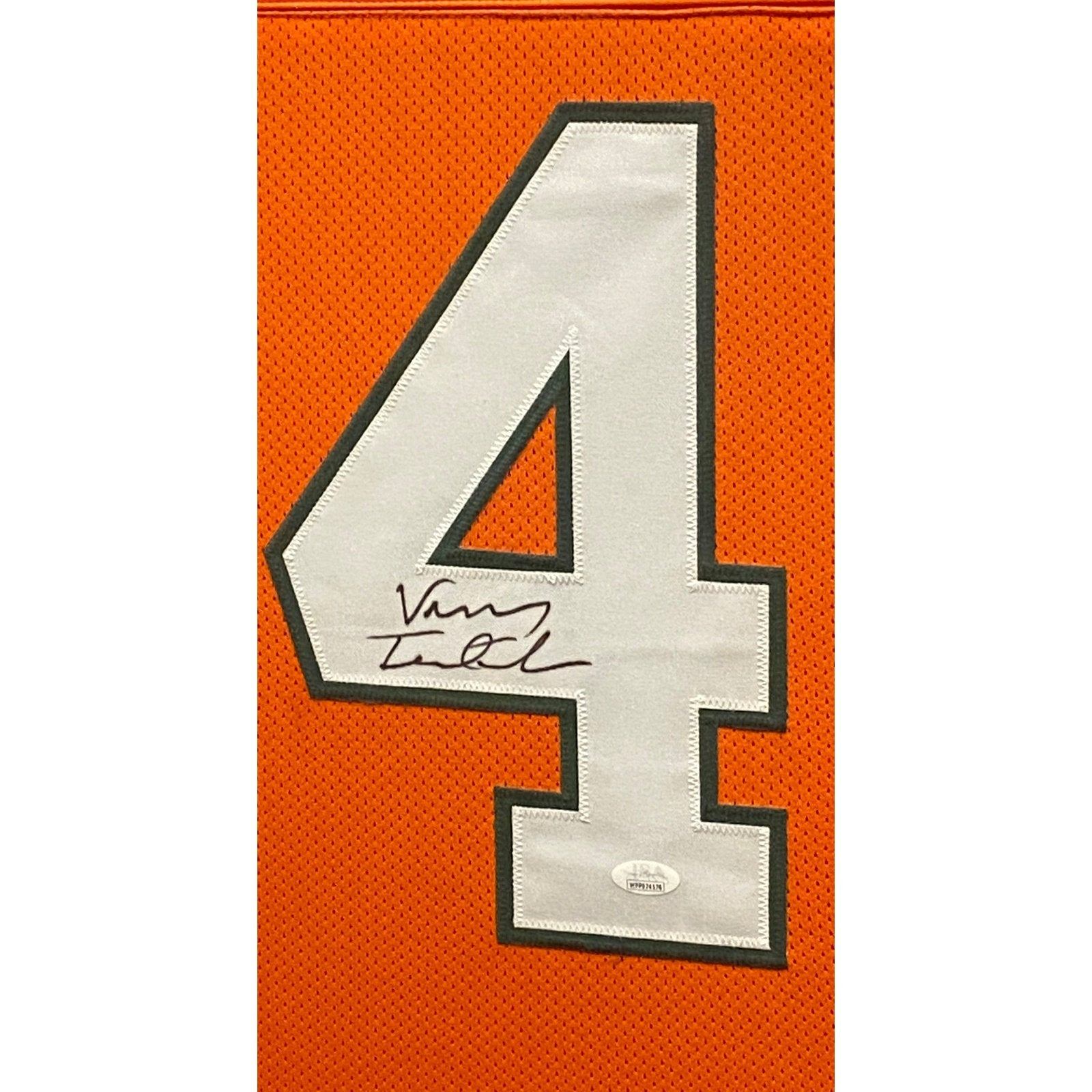 Vinny Testaverde Signed Framed Jersey JSA Autographed Miami