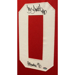 Troy Smith Framed Signed Jersey Schwartz Autographed Ohio State RB4