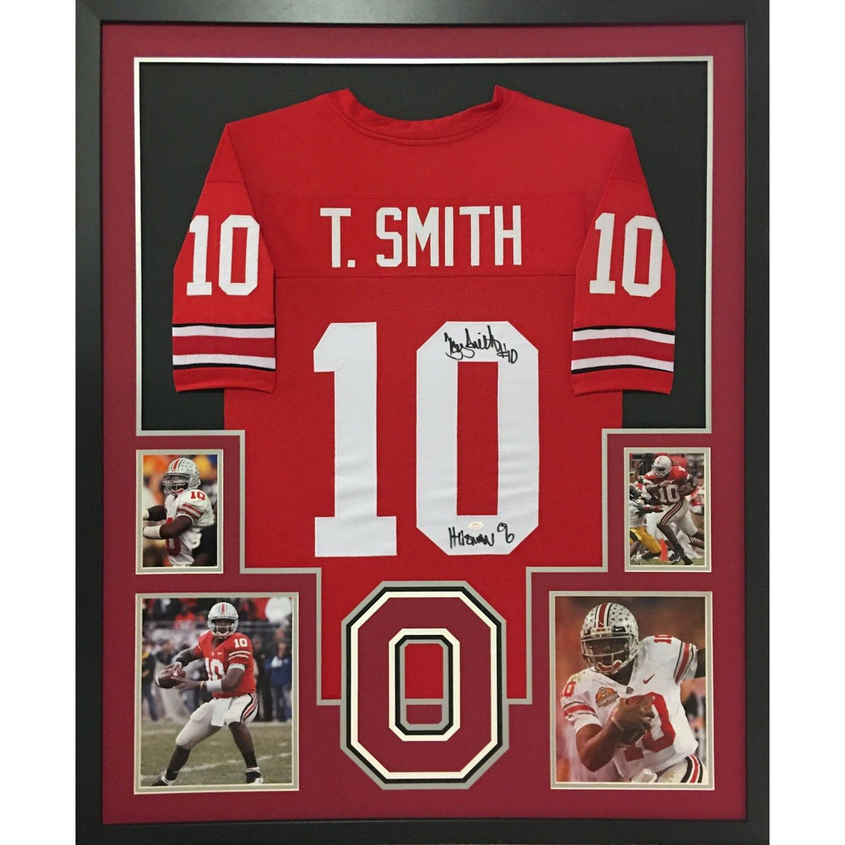 TROY SMITH SIGNED CUSTOM OHIO STATE BUCKEYES XL JERSEY SCHAWARTZ COA good #A414323