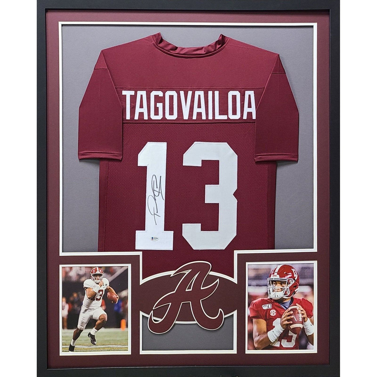 Tua Tagovailoa Framed Signed Jersey Beckett Autographed Alabama