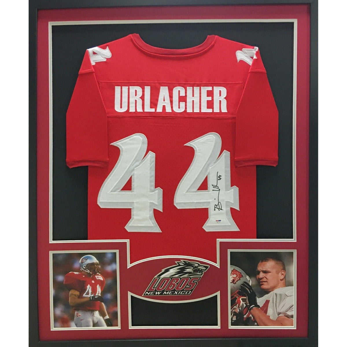 Brian Urlacher Framed Signed Jersey PSA/DNA Autographed New Mexico