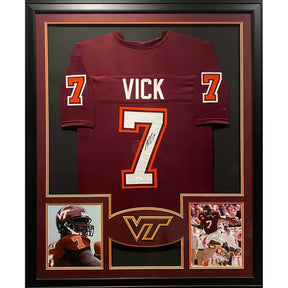 Michael Vick Framed Jersey JSA Autographed Signed Virginia Tech VT