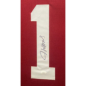 Jameson Williams Framed Signed Alabama Jersey JSA Autographed