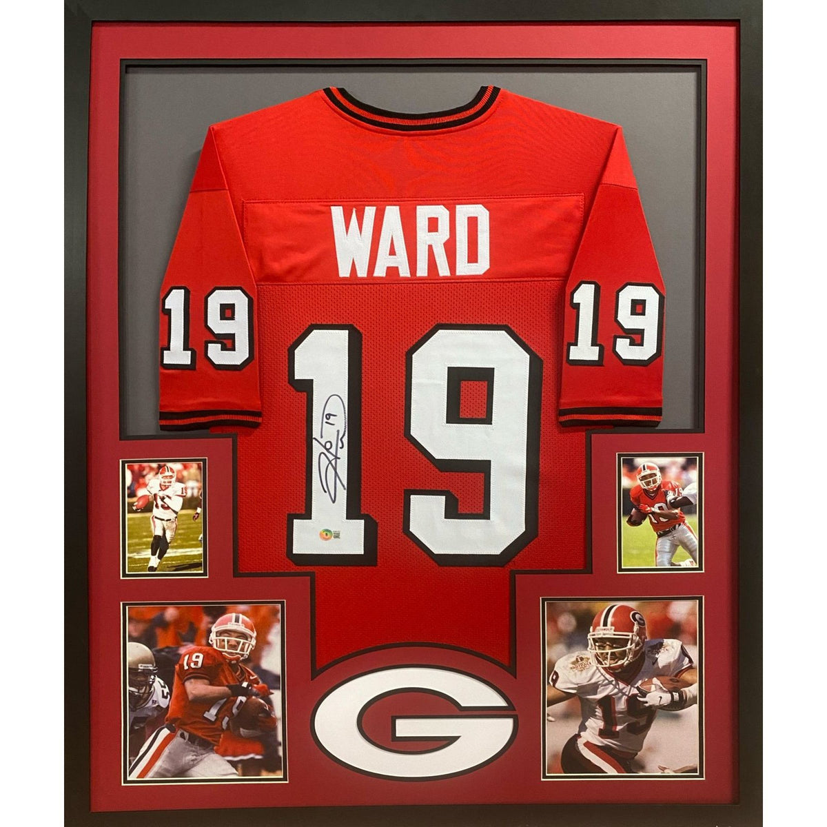 Hines Ward Signed Framed Jersey Beckett Autographed Georgia Bulldogs