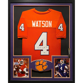 Deshaun Watson Framed Signed Jersey Beckett Autographed Clemson Tigers