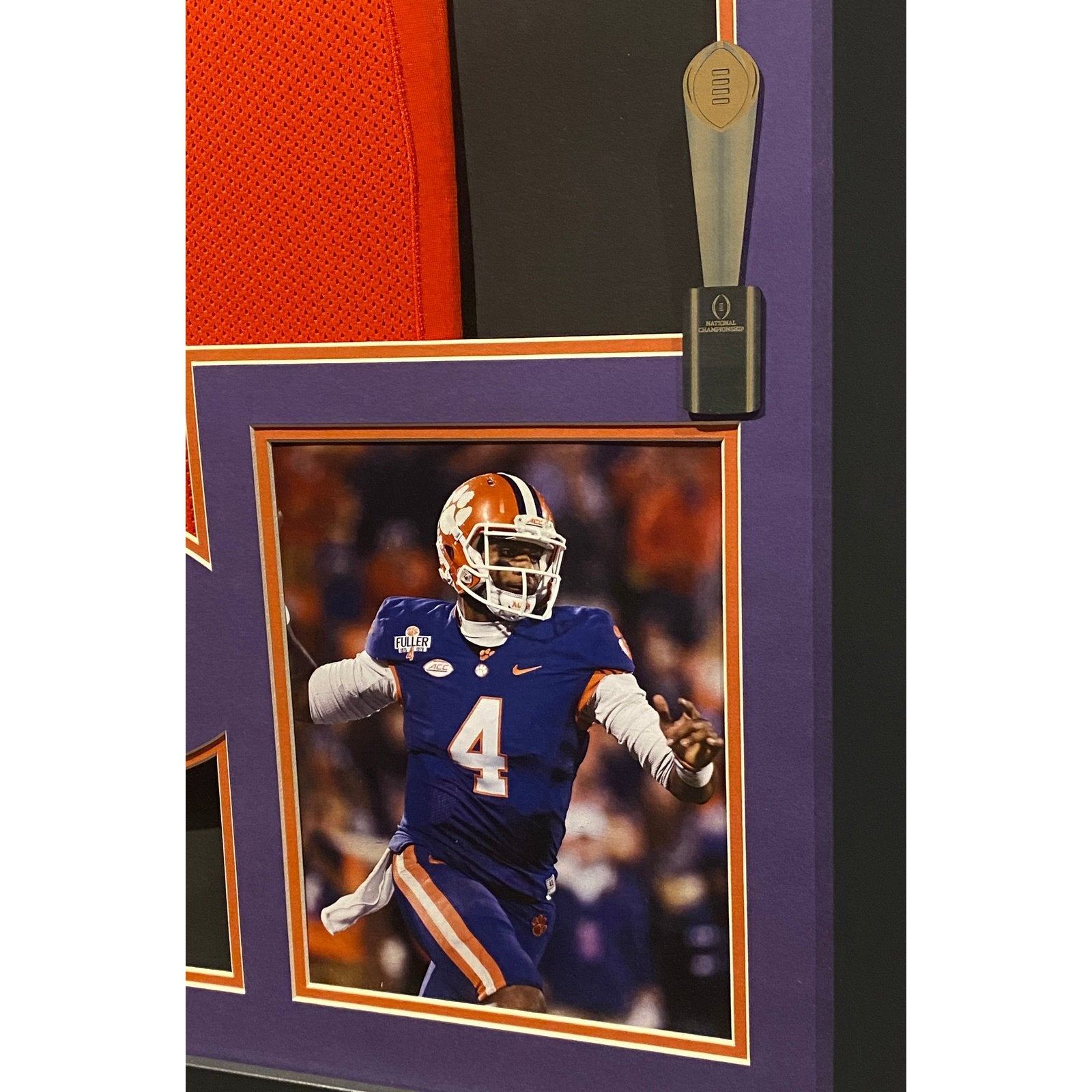 Deshaun Watson Framed Signed Jersey Beckett Autographed Clemson Tigers