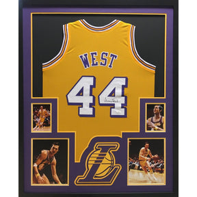 Jerry West Signed Framed Jersey JSA Autographed Los Angeles Lakers L.A.