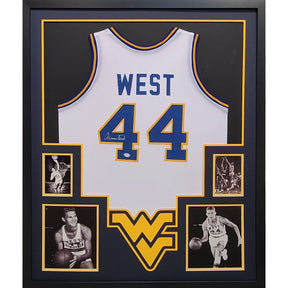 Jerry West Signed Framed Jersey PSA/DNA Autographed West Virginia