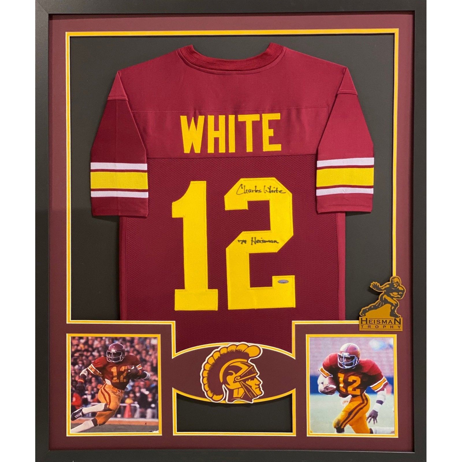 Charles White Framed Signed Jersey Tristar Autographed USC