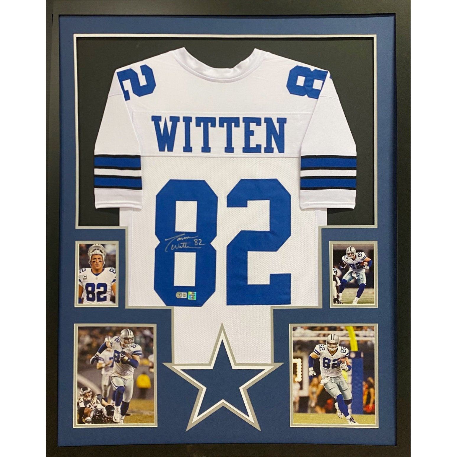 Jason Witten Signed Framed Jersey Beckett BAS Autographed Dallas Cowboys