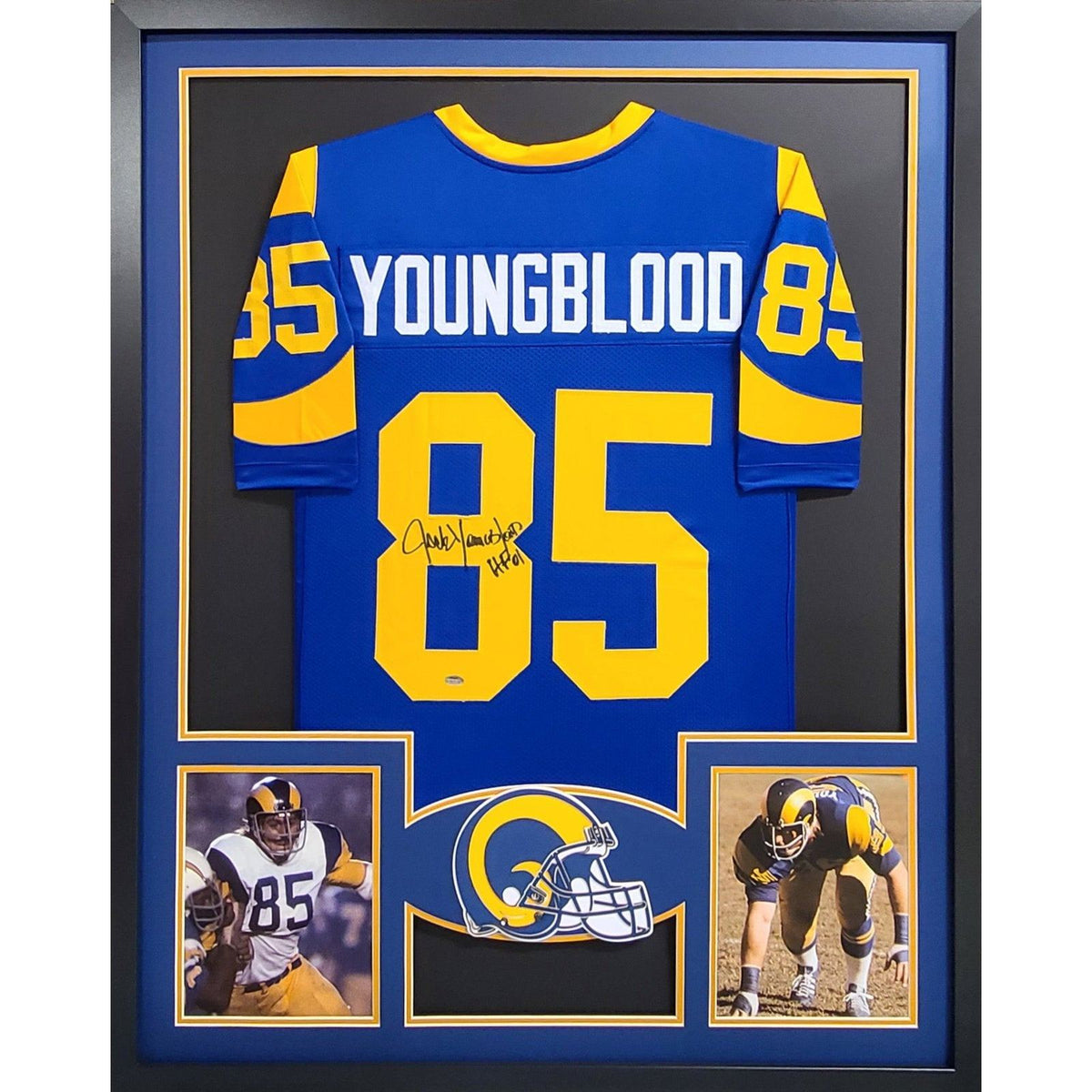 Jack Youngblood Signed Framed Jersey Schwartz Autographed Los Angeles Rams